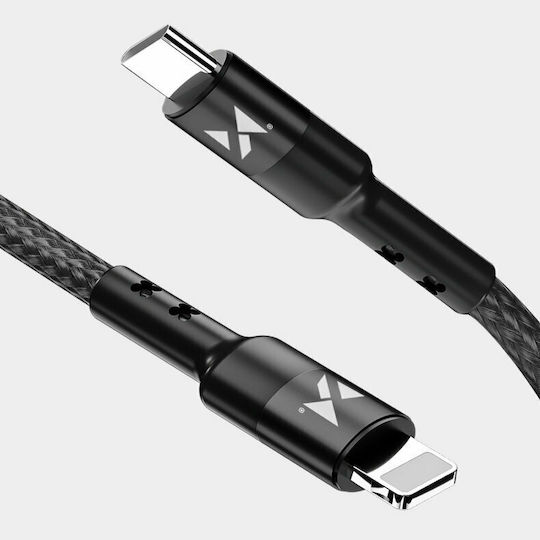 Wozinsky Braided USB-C to Lightning Cable 18W Μαύρο 2m (WUC-PD-CL2B)