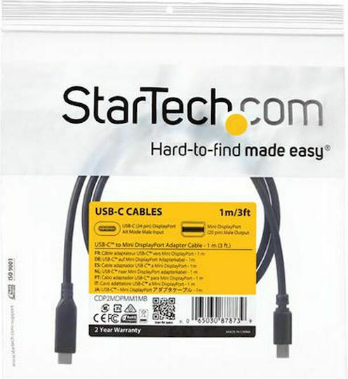 StarTech USB Typ-C Kabel USB 3.1 männlich - Mini-DisplayPort Schwarz 1m CDP2MDPMM1MB