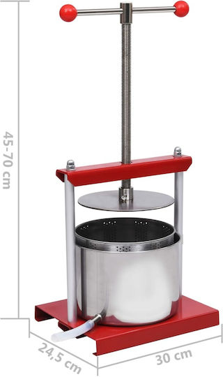 vidaXL 146897 Grape Press Handbuch 6Es