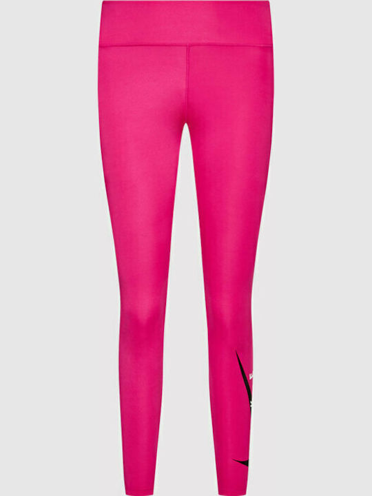 Dri-Fit Swoosh Running Γυναικείο Cropped Κολάν Ψηλόμεσο Φούξια