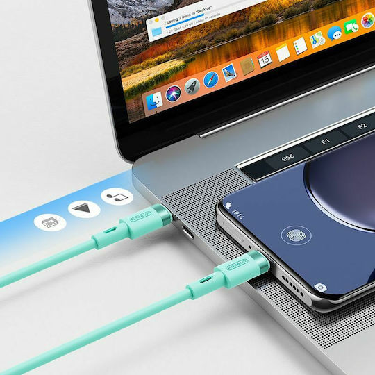 Joyroom S-1230N9 USB 2.0 Cable USB-C male - USB-C 60W PD Πράσινο 1.2m