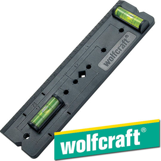 Wolfcraft 4050000 Kunststoff Wasserwaage 18.5cm mit 2 Augen