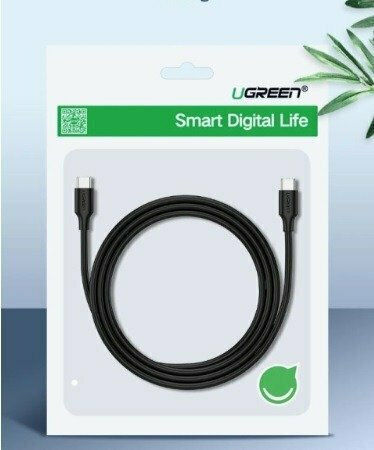 Ugreen US286 USB 2.0 Cable USB-C male - USB-C 60W Μαύρο 1m 50997