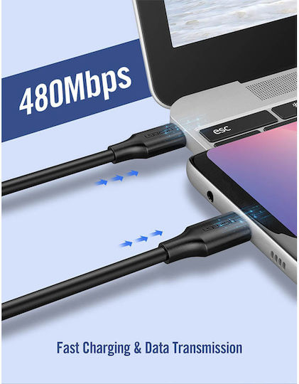 Ugreen US286 USB 2.0 Cable USB-C Male - USB-C 60W PD Black 3m 60788