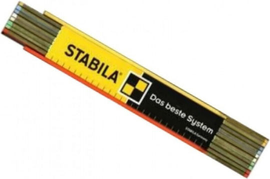 Stabila Πολύχρωμο Ξύλινο Σπαστό Μέτρο 2m