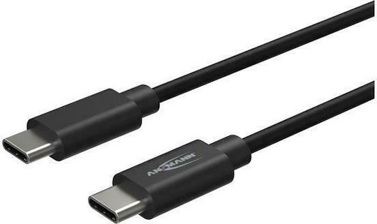 Ansmann Редовна USB 2.0 Кабел USB-C мъжки - USB-C мъжки 60W Черен 1.2м (1700-0121)