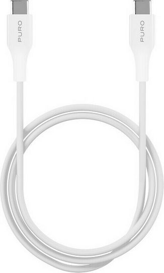 Puro USB 2.0 Cable USB-C male - USB-C Λευκό 1m CUSBCUSBCWHI