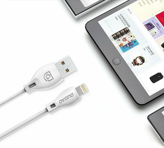 Dudao Cablu USB 2.0 USB-C Masculin - USB-A Alb 1m L4T