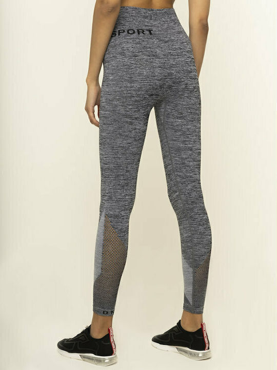 Women's Long Training Legging High Waisted Gray