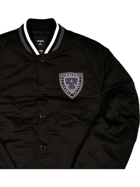 Varsity Bomber Jacket Collegejacke Jacke Schwarz