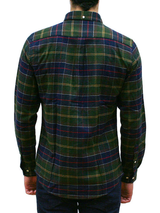 Barbour Men's Checked Shirt with Long Sleeves Green