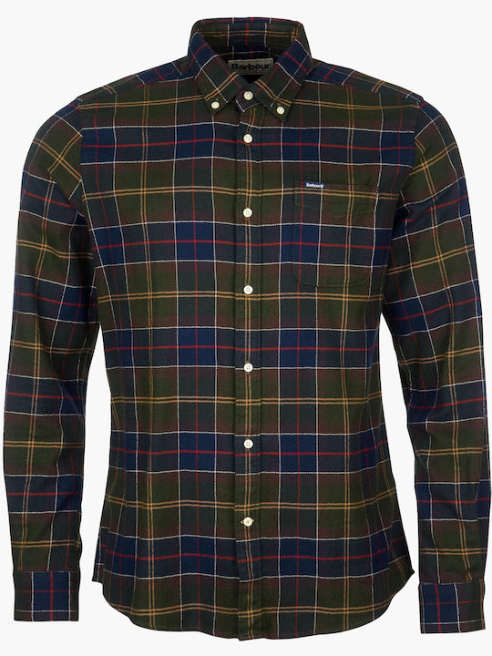 Kyeloch Long-sleeved Flannel Shirt Checked Green
