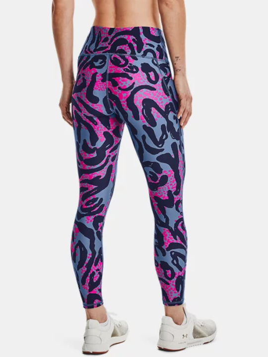 Heat Gear Training Women's Long Firming High Waist Blue Leggings