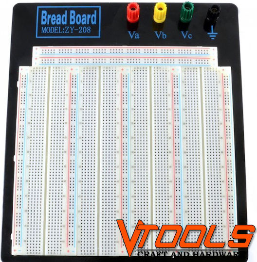 Breadboard 2560 θέσεων 189x189mm (ZY-W208)