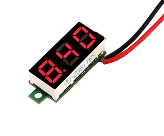 Arduino Voltmeter Screen 3x1 Character Digital Voltmeter Panel Mount LED 0-100V