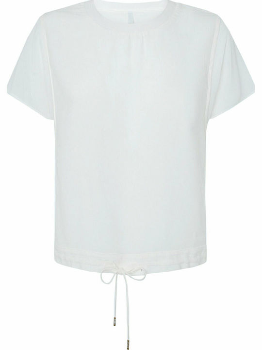 Graciella Women's Summer Blouse Short Sleeve White
