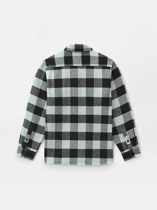 Sacramento Men's Shirt Long Sleeve Flannel Checked Jadeite