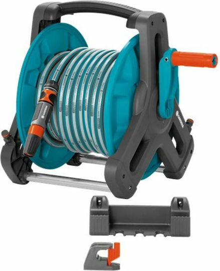Gardena 50 Classic Wall Mounted Hose Reel with 20m Hose with Rewind Handle