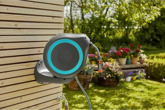 Gardena Rollup M Automatic Watering Wind Wall Mounted with Hose 20m Μ