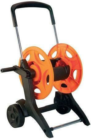 G.F Wheeled Garden Hose Box Without Hose With Rewind Handle