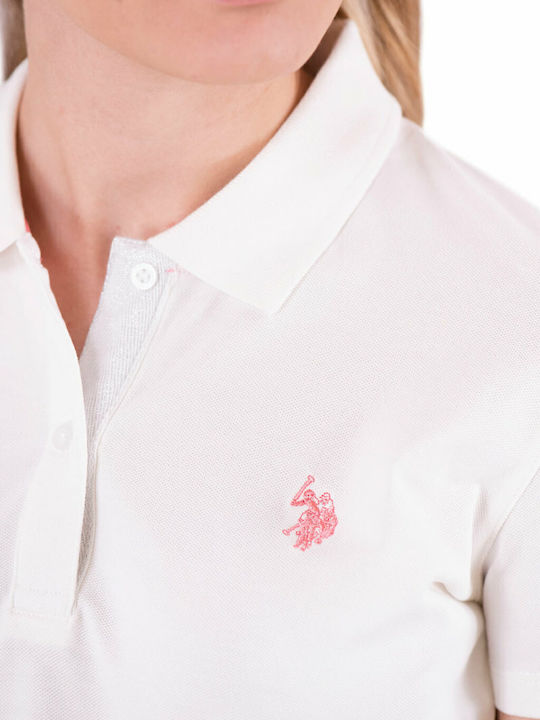 Women's Polo Blouse Short Sleeve White