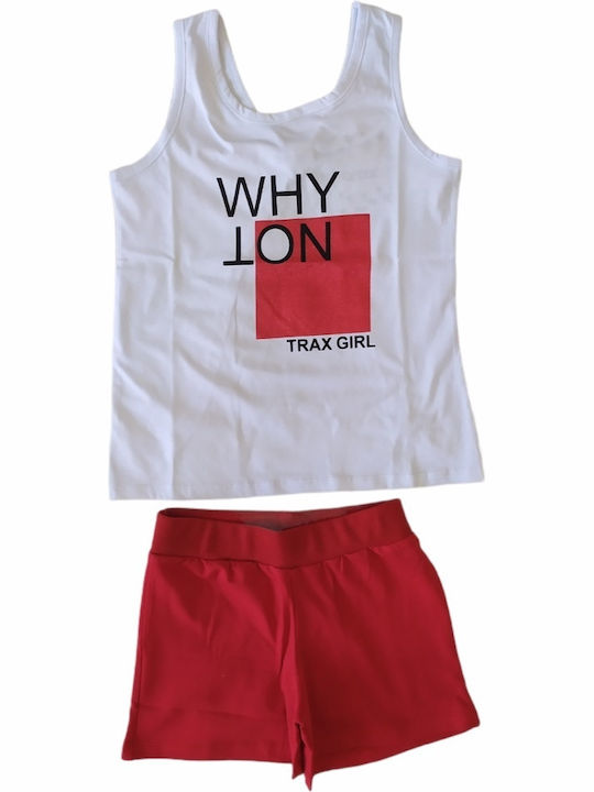 Trax Kids Set with Shorts Summer 2pcs White