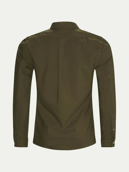 Long-sleeved Cotton Shirt Khaki