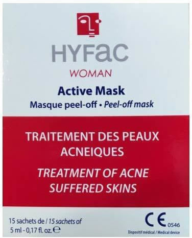 Bailleul Laboratoires Hyfac Woman Active Peel-Off Mască Faciala pentru Exfoliere 15buc 5ml