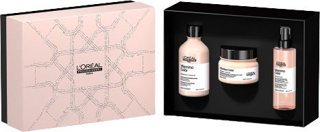 L'Oréal Professionnel Serie Expert Vitamino Color Hair Care Set for Color Maintenance for Colored Hair with Shampoo, Mask and Spray 3pcs