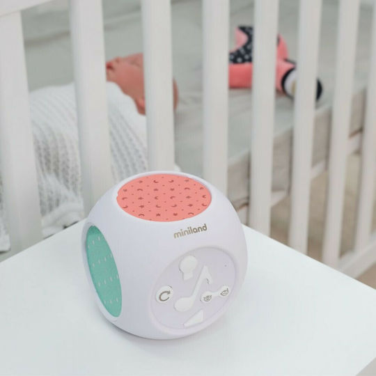 Miniland Sleep Toy Dreamcube Projector with White Noise and Light for 0++ Months