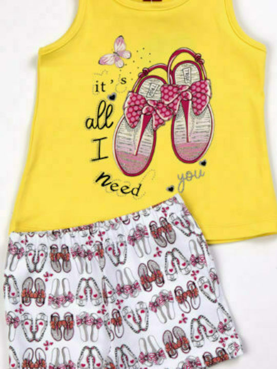 Trax Kids Set with Shorts Summer 2pcs Yellow