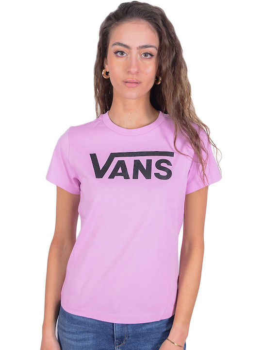 Γυναικείο T-shirt Λιλά με Στάμπα