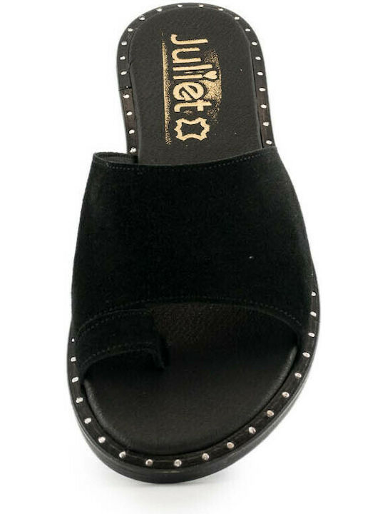 Juliet Dunn D Flat Women's Flat Sandals in Black Color