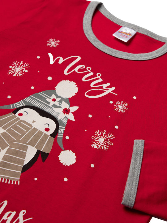 Minerva Kinder Schlafanzug Winter Rot