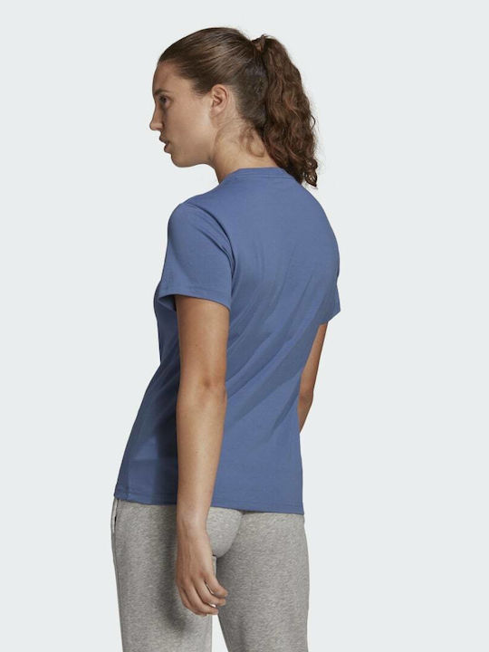 Adidas Loungewear Essentials Logo Femeie Sport Tricou Crew Blue