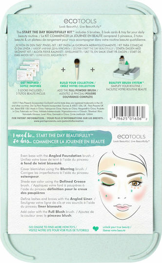 EcoTools Professional Set with Makeup Brushes made of Synthetic Hair Start The Day Beautiful 5pcs