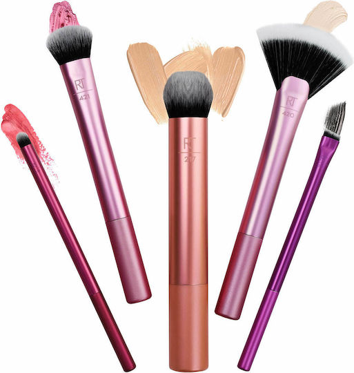 Real Techniques Set with Make Up Brushes from Synthetic Bristle Artist Essentials 4pcs