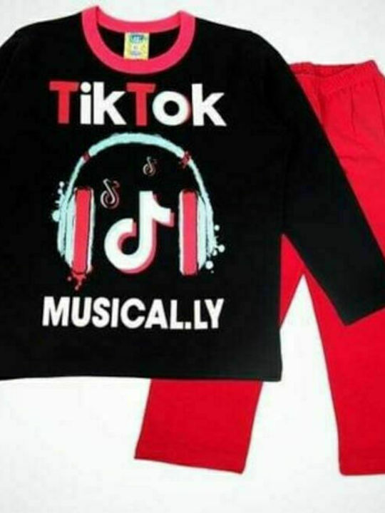 Like Παιδική Πιτζάμα Χειμωνιάτικη Μαύρη