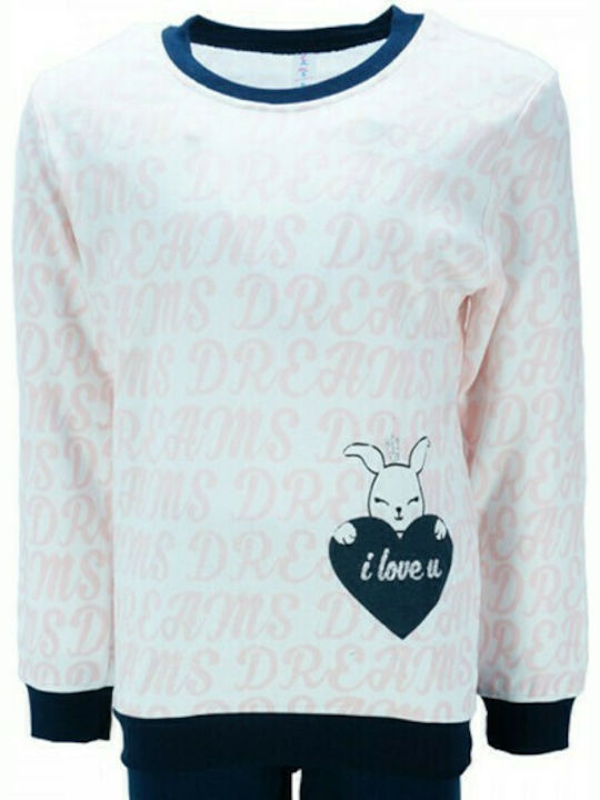 Dreams by Joyce Set Top & Bottom Kids Winter Pyjamas Beige