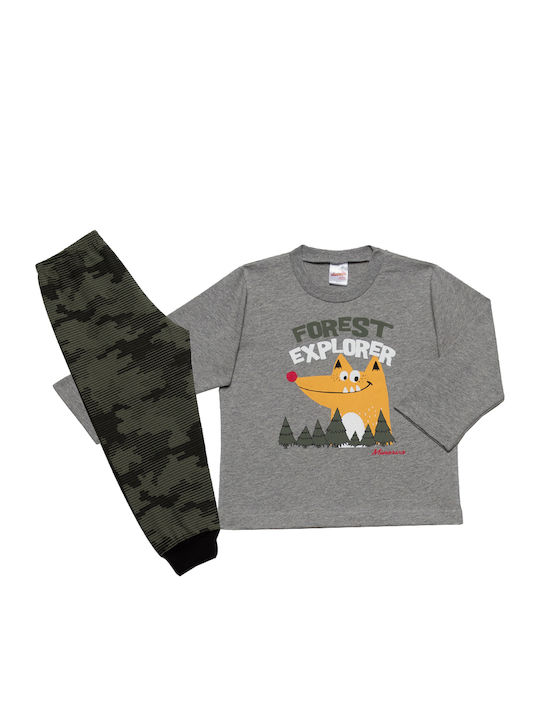 Minerva Детска пижама Зимна Сив Forest Explorer