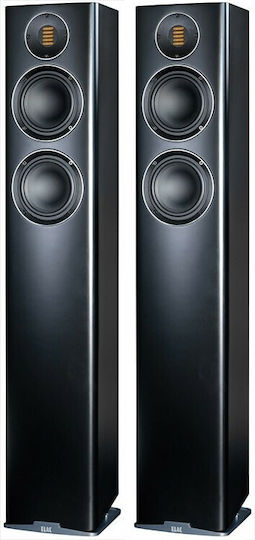 Elac Carina FS247.4 FS247.4 Paar Hi-Fi Lautsprecher Boden 120W 2.5 Anzahl von Fahrern B21.64xT20.47xH106cm. Schwarz