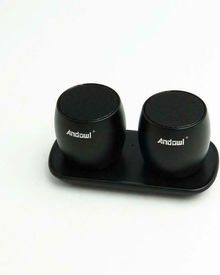Andowl Q1 Boxă Bluetooth 3W cu Durată de Baterie până la 4 ore Negru