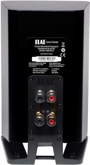Elac Carina BS243.4 BS243.4 Pereche Boxe Hi-Fi Bookself 150W 2 Nr. de șoferi L21.64xA20.47xÎ31.85cm. Negru