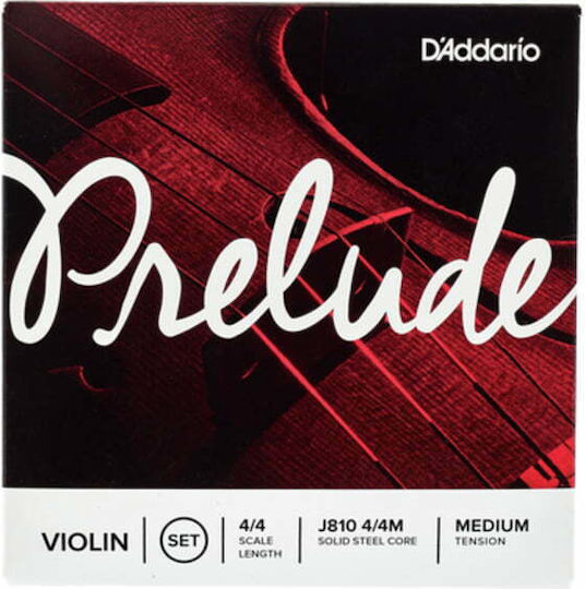 Daddario Single Steel Strings 4pcs for Violin 4/4 Prelude Violin 4/4 Medium