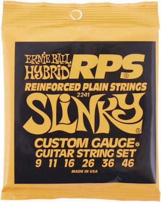 Ernie Ball Set of Nickel Wound Strings for Electric Guitar Slinky RPS Hybrid 9 - 46"