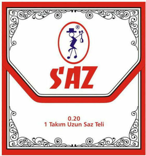 Saz Μονές Steel Χορδές 7τμχ για Σάζι Long Neck Saz