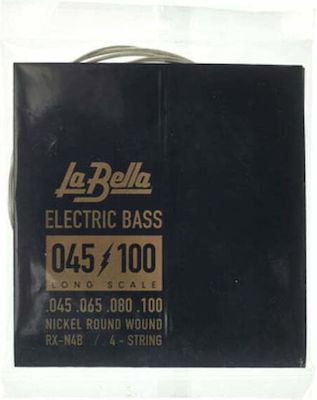 La Bella Set of Nickel Wound Strings for Bass Rx Nickel 45 - 100"