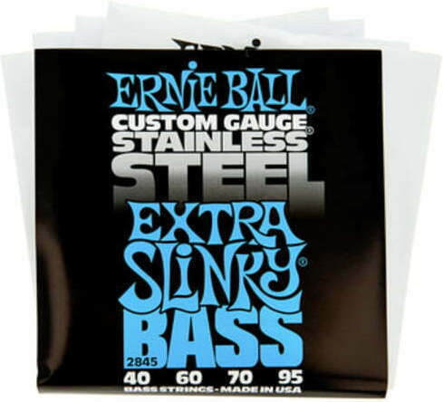 Ernie Ball Slinky Bass Σετ Χορδών Stainless Steel Μπάσου 40 - 95" Extra