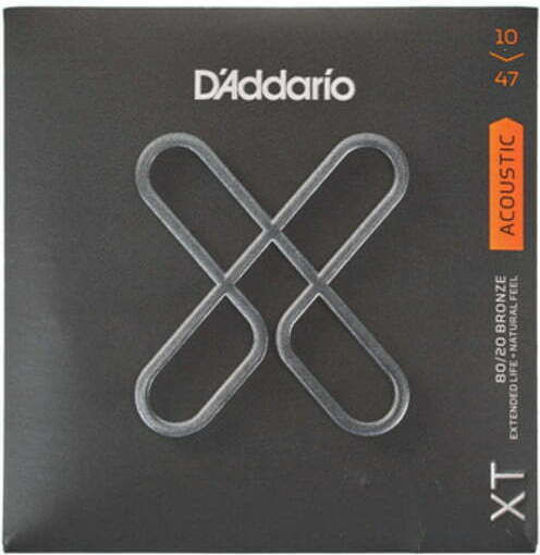 Daddario XT Acoustic 80/20 Бронз Набор Струни За Акустична Китара 10 - 47 Extra Light