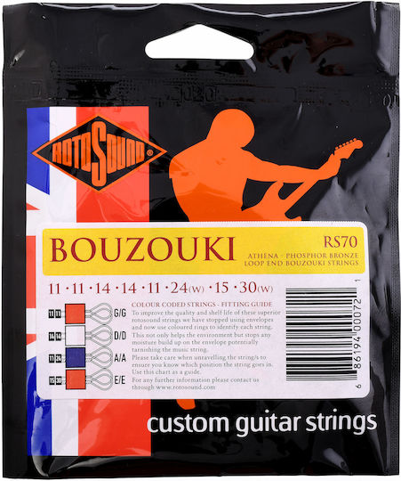Rotosound Athena Bouzouki Strings Set Phosphor Bronze 11 - 14
